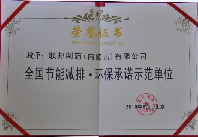 節(jié)能減排環(huán)保承諾示范單位